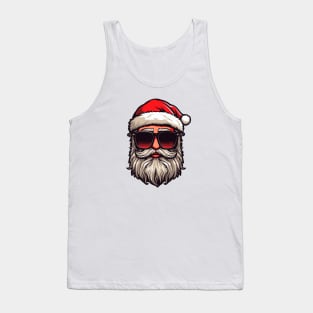 Cool Santa: Stylish Christmas Vibes Illustration Tank Top